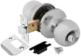 Дверная ручка-кноб для межкомнатной двери AJAX 6082 CP-B хром