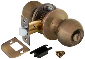 Дверная ручка-кноб для межкомнатной двери PUNTO 6072 AB-B бронза