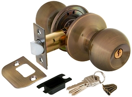 Дверная ручка-кноб для межкомнатной двери PUNTO 6072 AB-E бронза