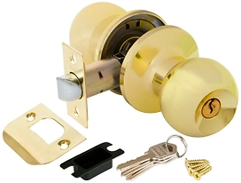 Дверная ручка-кноб для межкомнатной двери PUNTO 6072 PB-E золото