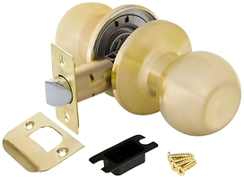 Дверная ручка-кноб для межкомнатной двери PUNTO 6072 SB-P матовое золото