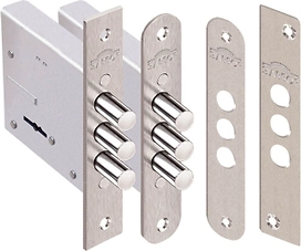 Дверной замок врезной ЭЛЬБОР КРЕМЕНЬ 1.04.04. хром