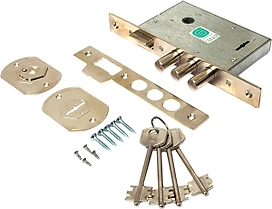 Замок врезной ГАРДИАН хром