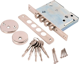 Цилиндровый замок СТАЛЬФ ЗВ-042 серебряный