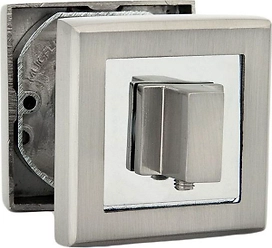 Дверная накладка-фиксатор Palladium CS BK SN/CP матовый никель-хром