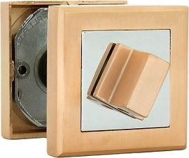 Дверная накладка-фиксатор Palladium CS BK SG/CP матовое золото-хром