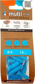 Дюбель универсальный распорный ЕВРОПАРТНЕР MULTI Plug 8x32 мм 15 шт