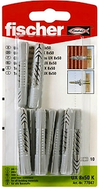 Дюбель универсальный распорный Fischer UX 8x50 мм 10 шт