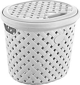 Корзина для белья Plast Team Рогожка дымчатая 14 л