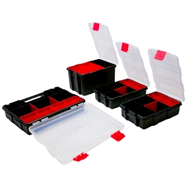 Набор органайзеров пластик черно-красный 4 шт