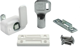 Замок Tech-KREP для пластиковых окон сталь, пластик с ключом