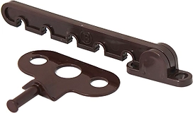 Ограничитель Tech-KREP для открывания окон пластик-сталь коричневый