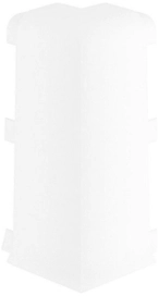 Наружный угол напольного плинтуса VOX Esquero белый 66 мм