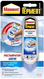 Герметик силиконовый реставратор Момент Гермент белый 100 мл