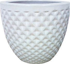 Кашпо S d19 h18 керамическое белое