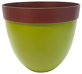 Кашпо d30 см h27 см пластиковое нежно-зеленое