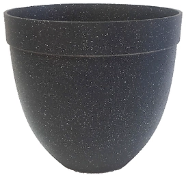 Кашпо d30 см h27 см пластиковое темный-цемент