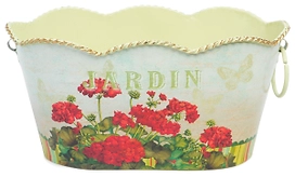 Кашпо Planet Garden Алый цвет 10,3x12,5x21,6 см металлическое алое