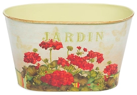 Кашпо Planet Garden 18,2x11,2x10,5 см металлическое алое