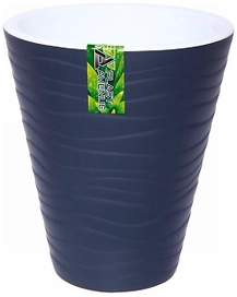 Кашпо Plast Avenue Валенсия d17 см 2,8 л пластик антрацитовое 