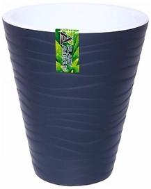 Кашпо Plast Avenue Валенсия d21,5 см 5,2 л пластик антрацитовое 