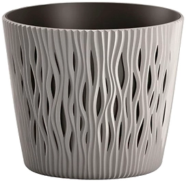Кашпо Prosperplast Sandy Round d15,8 см 1,7 л пластик серый камень
