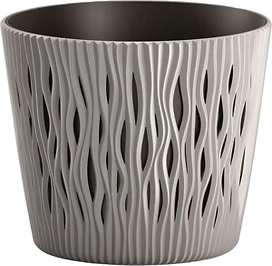 Кашпо Prosperplast Sandy Round серый камень D26,2 7,9 л