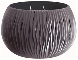 Кашпо Prosperplast Sandy Bowl d23,8 см 2,3 л пластик антрацитовое