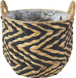 Кашпо водный гиацинт d21 h20 см с металлическим ободком