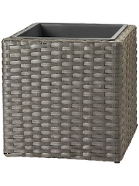 Кашпо Ротанг 38х38х38 см искусственный ротанг антрацит