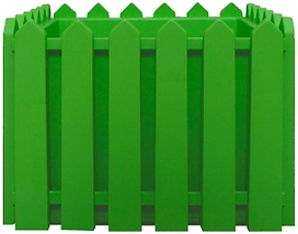 Кашпо Лардо 28х28х22 см полипропиленовое зеленое с поддоном