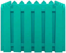 Кашпо Лардо 28х28х22 см полипропиленовое бирюзовое с поддоном