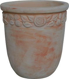 Горшок керамика с розами терракотовый D51 H50 см