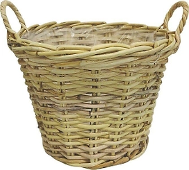 Горшок ротанг с ручками D35 H25 см