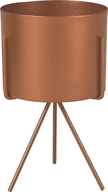 Горшок металл медный H22 см