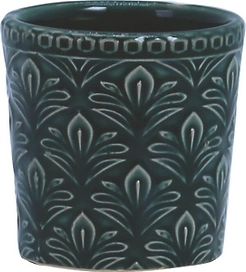 Горшок керамика зеленый D7 H7 см