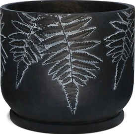 Горшок фибробетон vio черный D30 см 802162