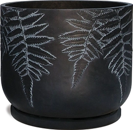 Горшок фибробетон vio черный D37 см 802163
