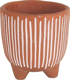 Горшок цемент бежевый/белый D15 H16 см
