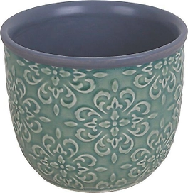 Горшок керамика синий D13 H11 см