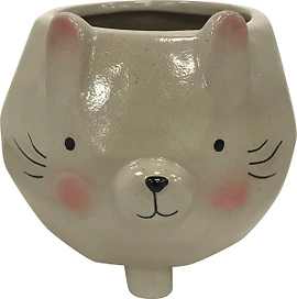 Горшок керамика темно-серый 12x11x11 см