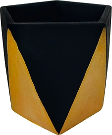 Горшок цемент черный/медный D10 H9 см 802226