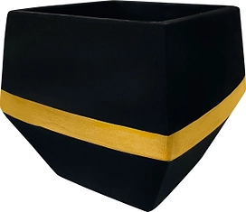 Горшок цемент черный/медный D10 H9 см 802229