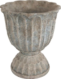 Горшок цемент серый D22 H27 см