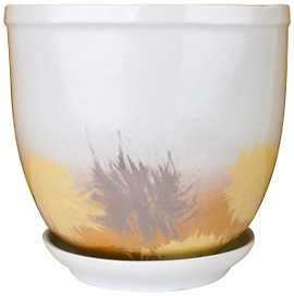 Горшок Осень d15,6 см керамический белый