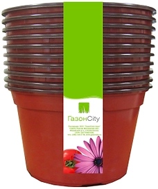 Горшок ГазонCity ДУО d9 см 0,3 л пластиковый терракот