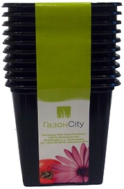 Горшок ГазонCity d9 см 0,52 л полипропиленовый черный 