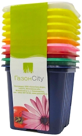 Горшок ГазонCity Линер d7 см 0,2 л пластиковый многоцветный