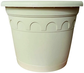 Горшок Soparco Roma d19 см 2,4 л полипропиленовый песочный с поддоном