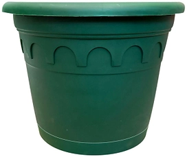 Горшок Soparco Roma d19 см 2,4 л полипропиленовый зеленая сосна с поддоном